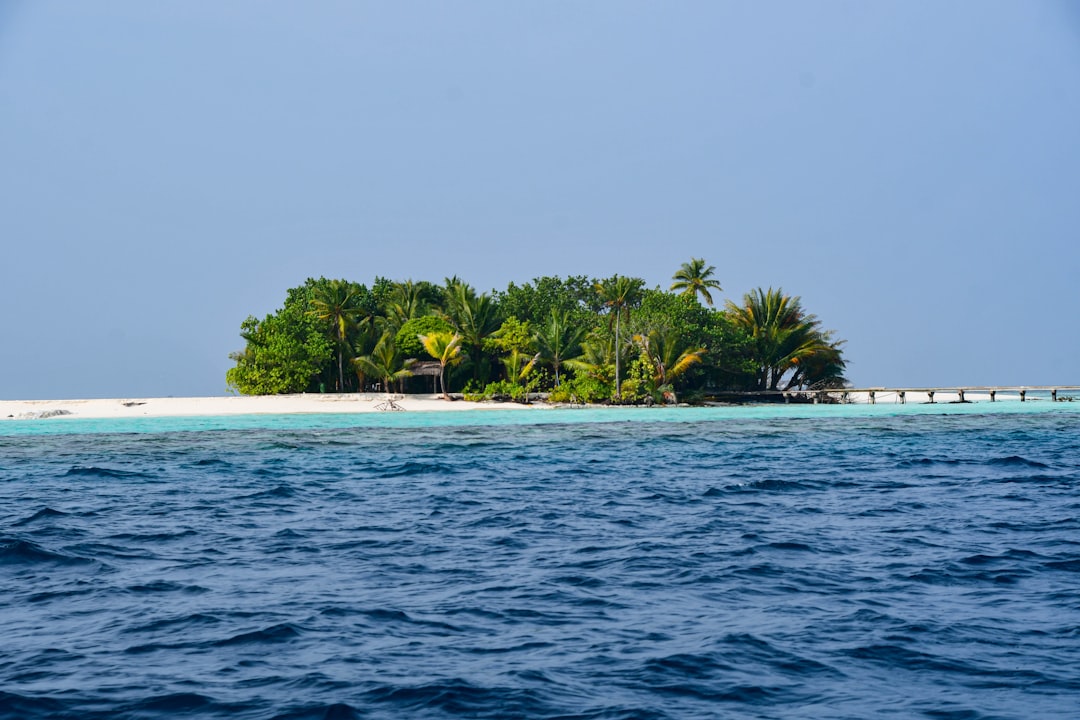 a small island in the middle of the ocean,