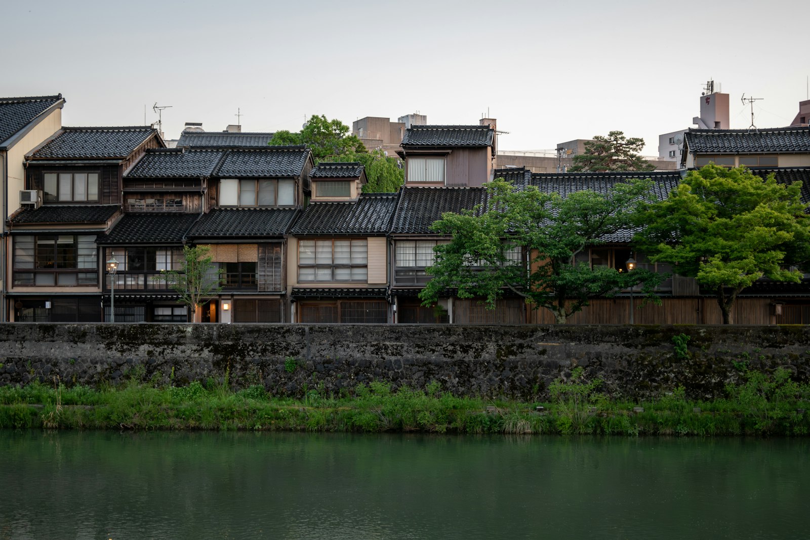 Higashi Chaya traditional geisha district Kanazawa Japan wooden buildings