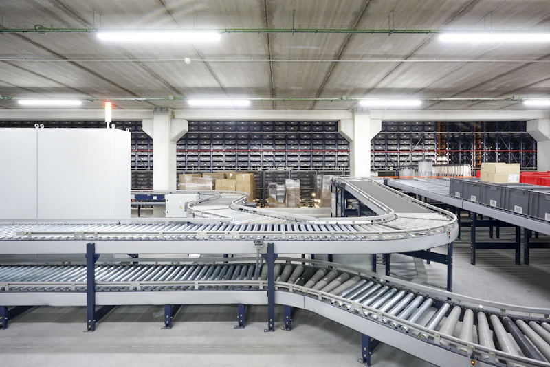 Conveyor and sortation system in a distribution centre