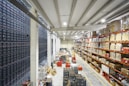 a large warehouse filled with lots of boxes