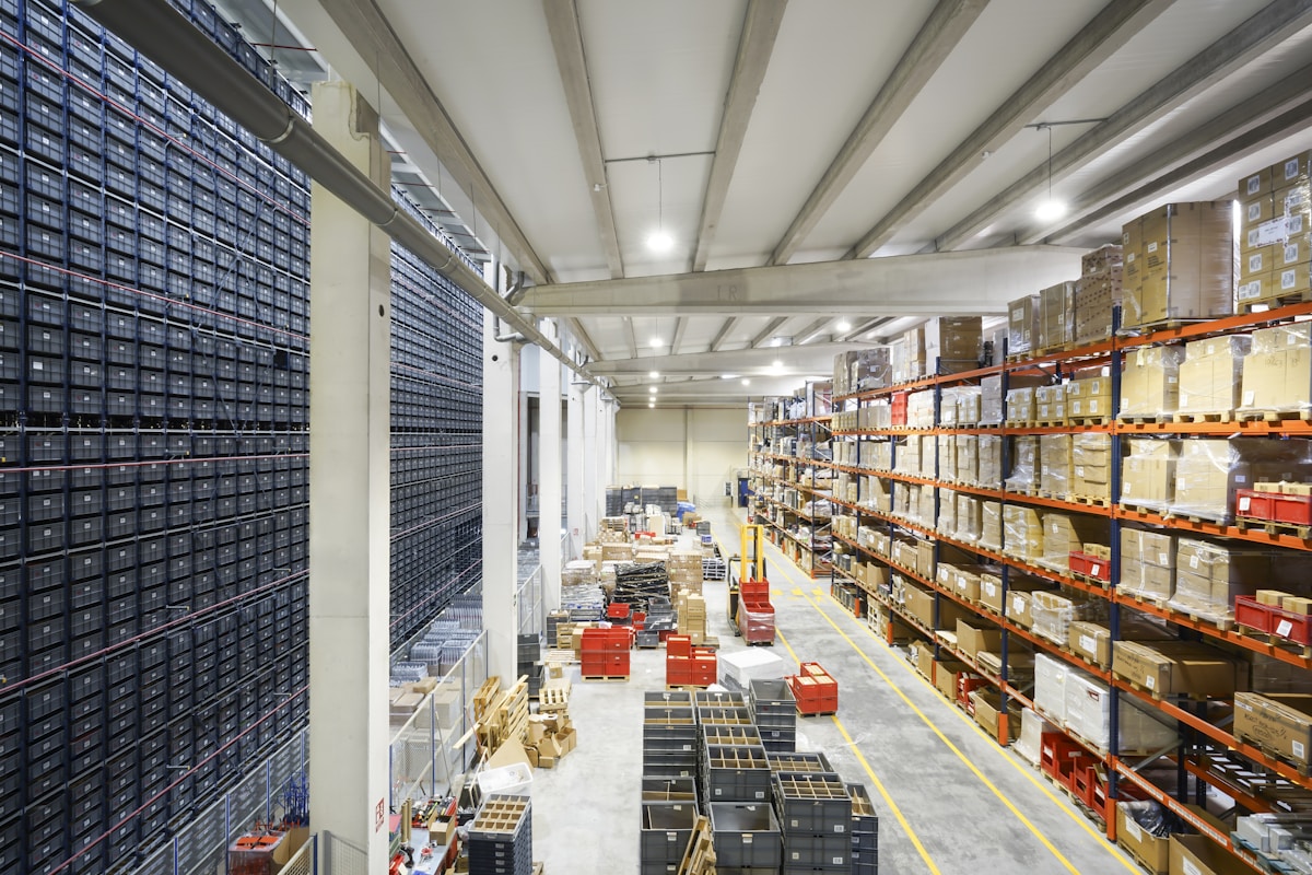 Empty warehouse ready for racking to be rebuilt