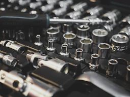 a close up of a bunch of tools on a table