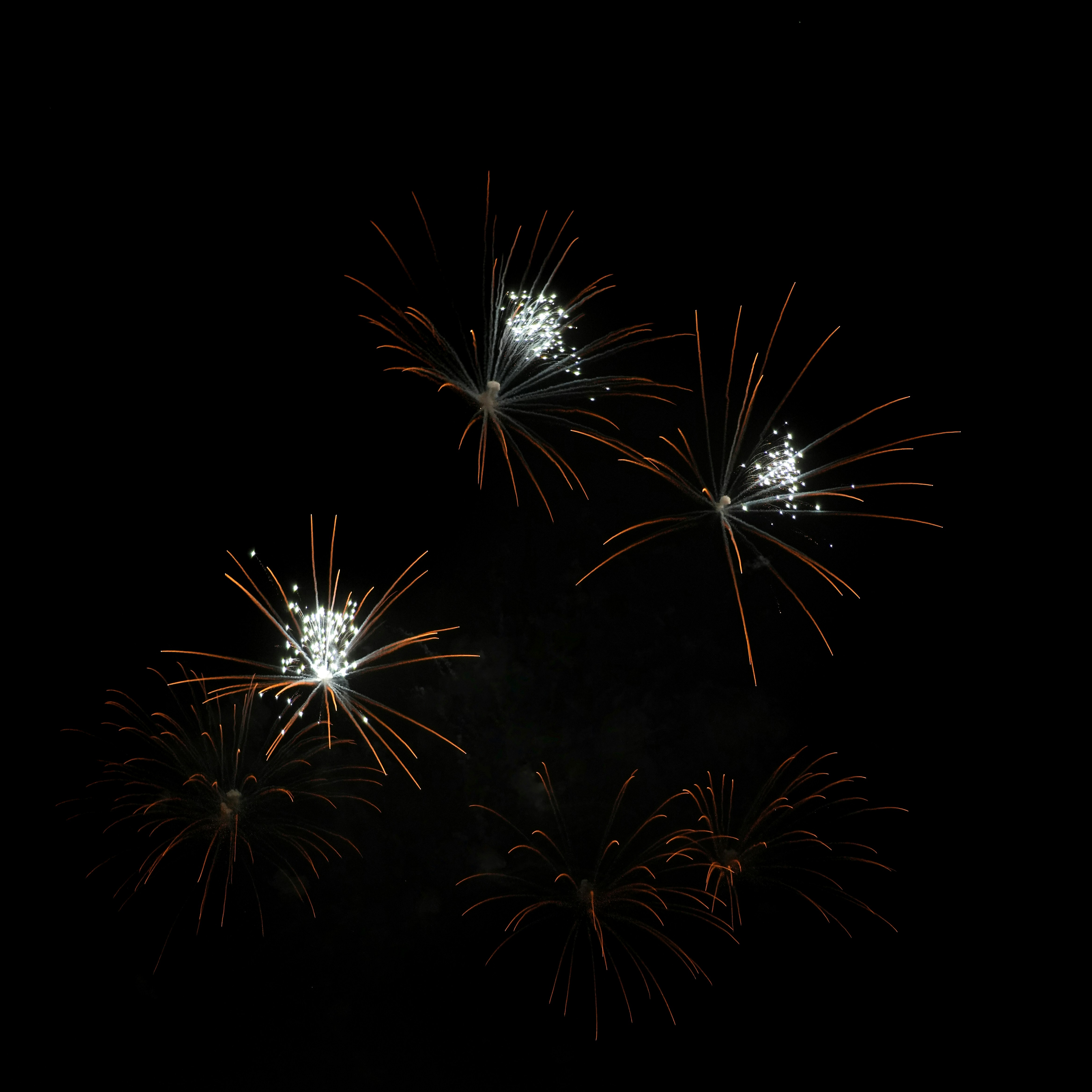 a bunch of fireworks are lit up in the night sky