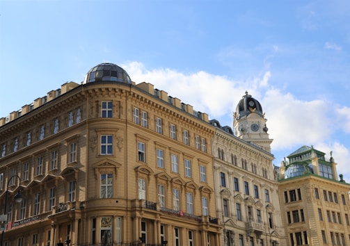 a large building with a clock on the top of it
