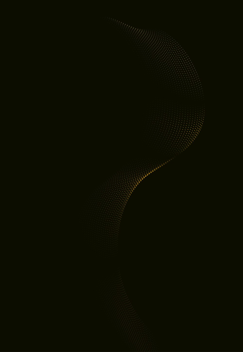 a black background with a curved yellow line