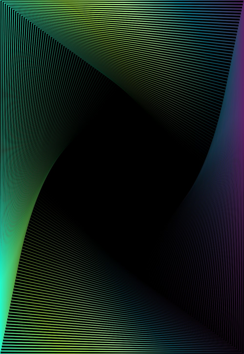 a black background with a multicolored pattern