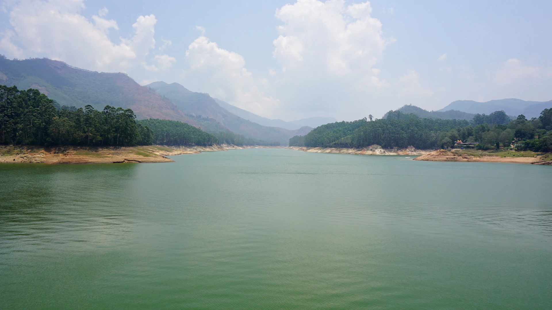 a large body of water surrounded by mountains