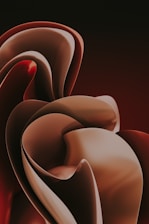 Abstract warm neutral shapes evoking gentle salsa movement in a calm studio space.