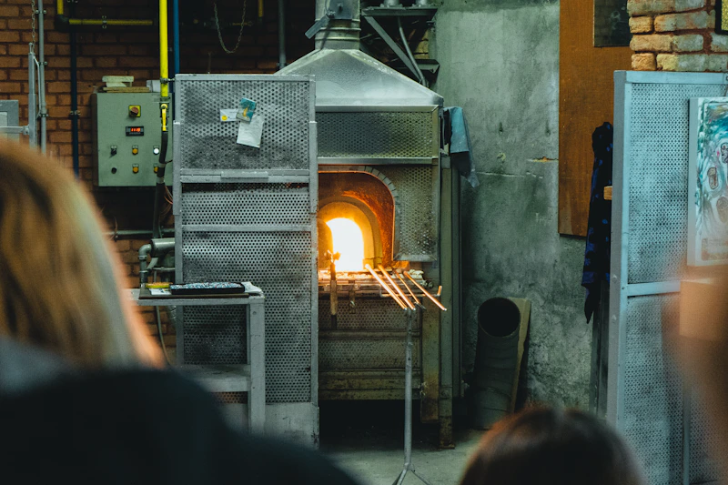 Professional technician servicing a furnace