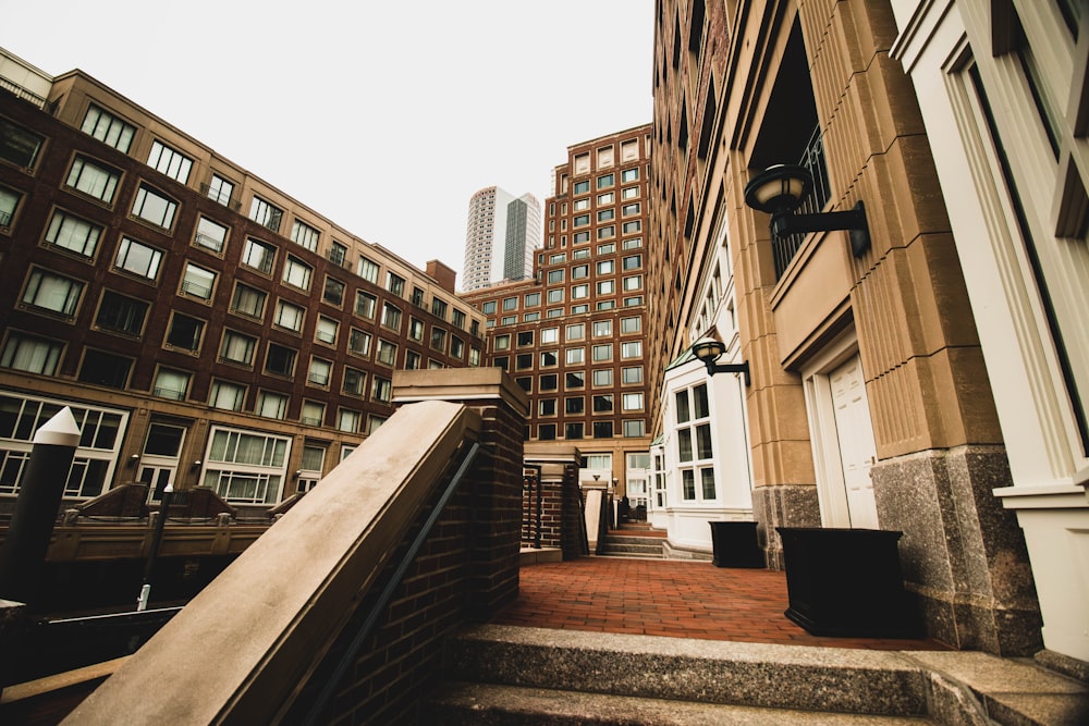 a set of stairs leading up to a building