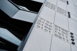 A close-up of smart building technology in use.