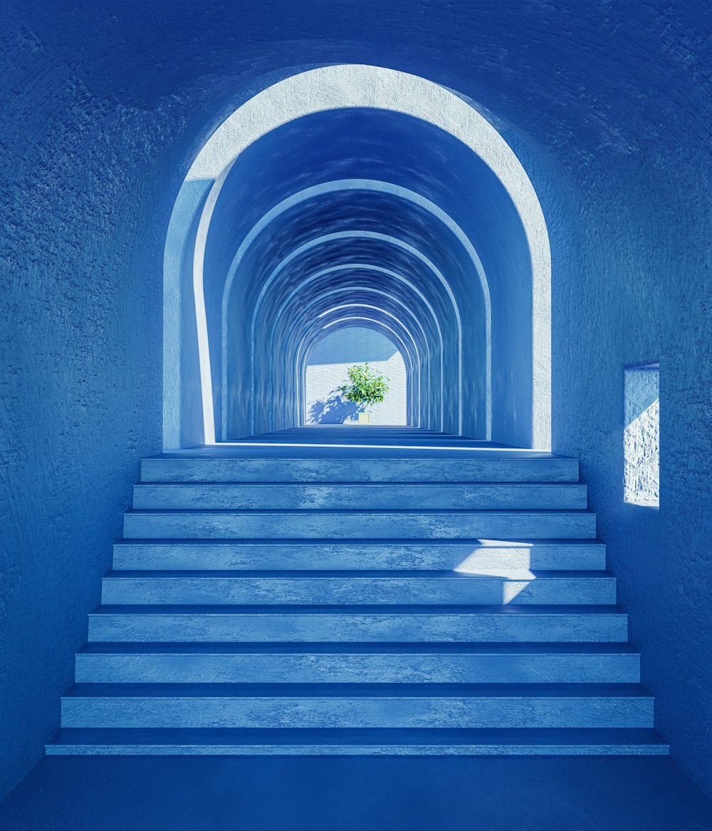 トンネルに通じる階段のセット