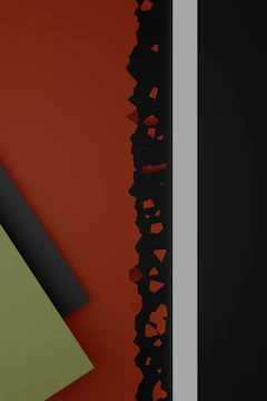 Abstract technology graphic with burnt orange accents on dark background.