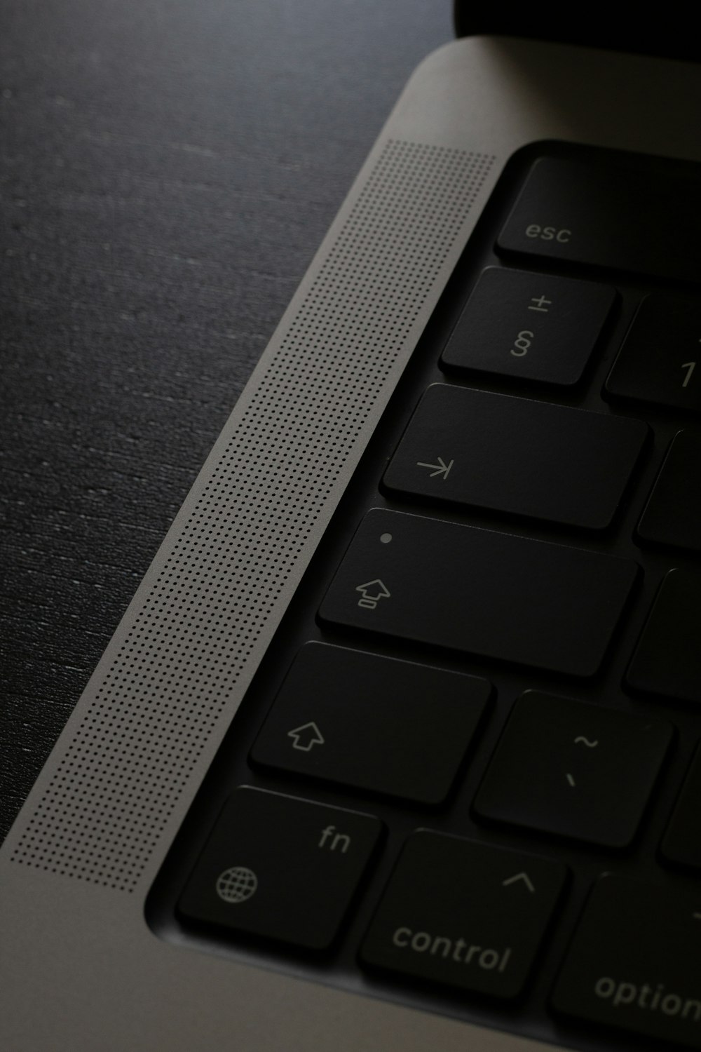 a close up of a keyboard on a laptop