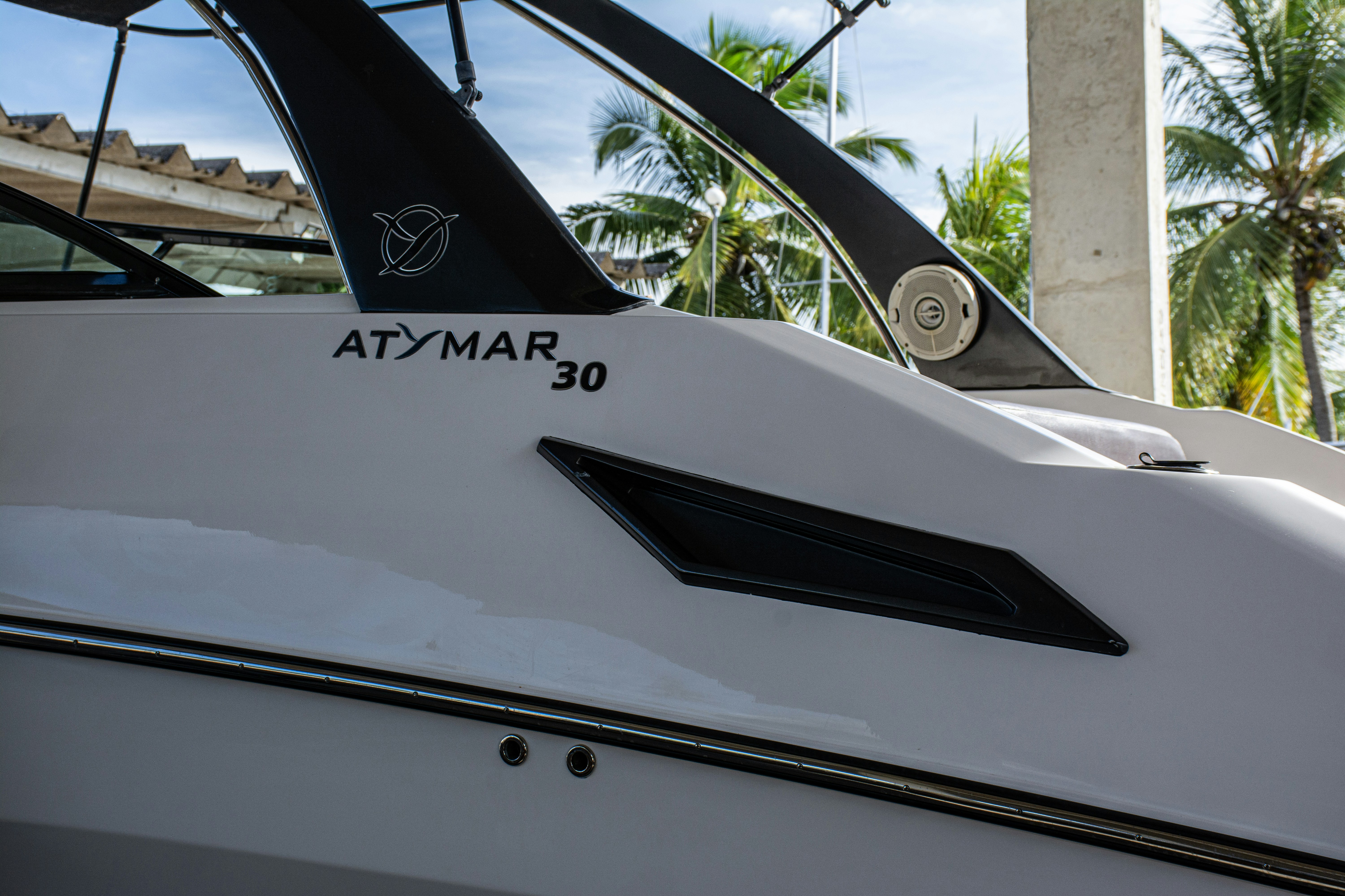 a close up of the front of a boat
