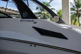 a close up of the front of a boat