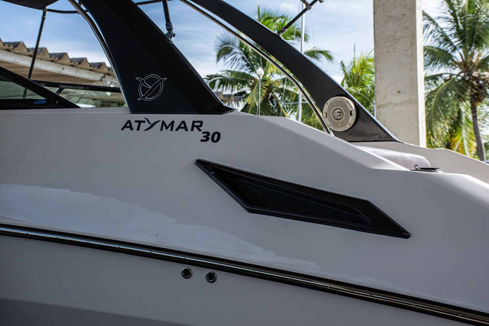 a close up of the front of a boat