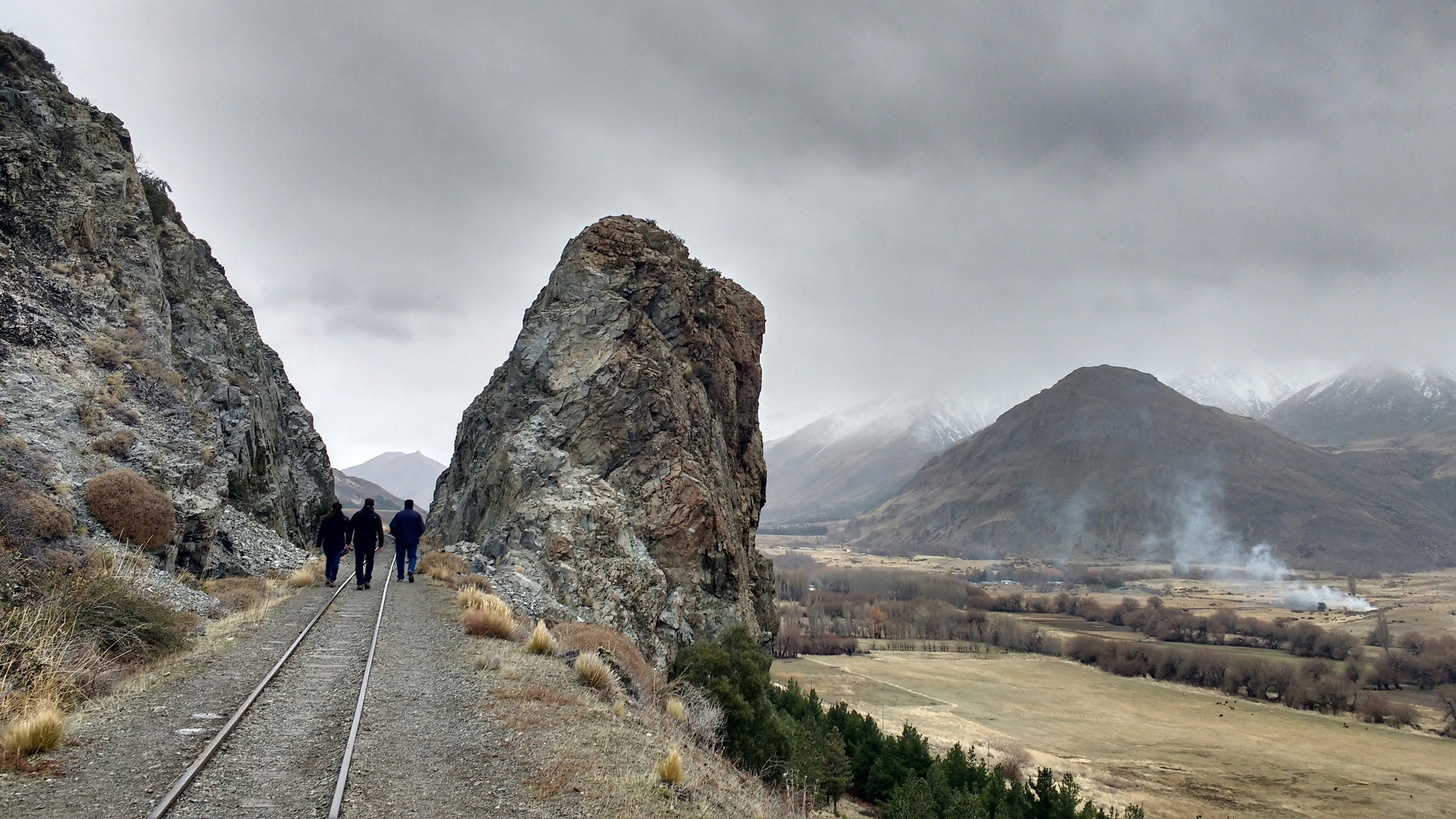 Railway route through mountains