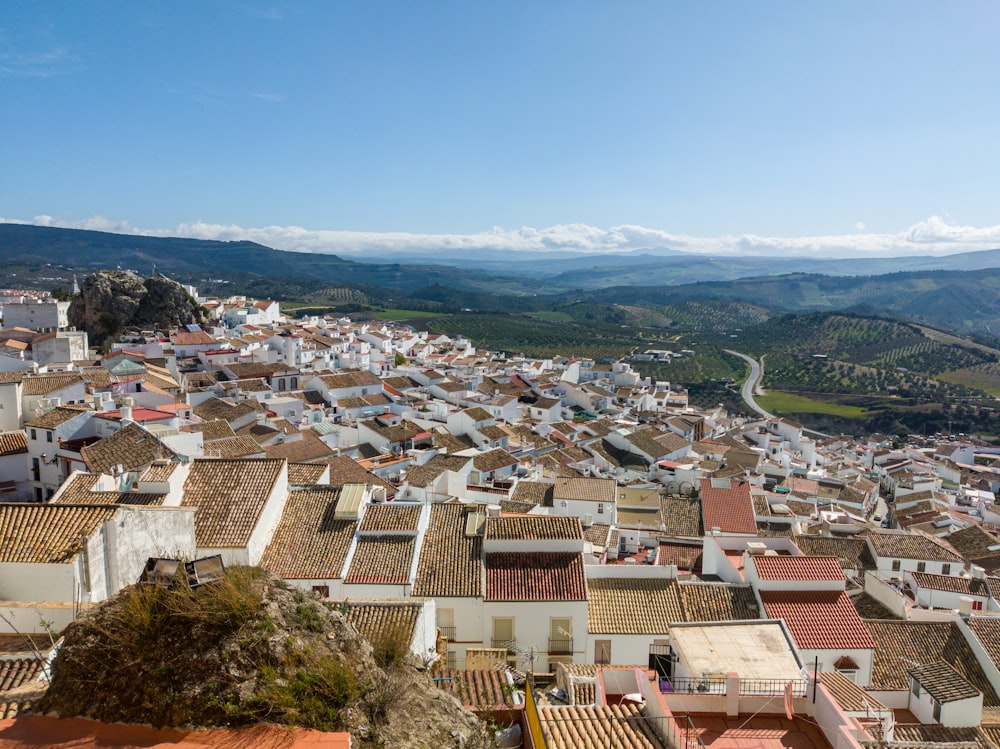 a view of a city from a high point of view