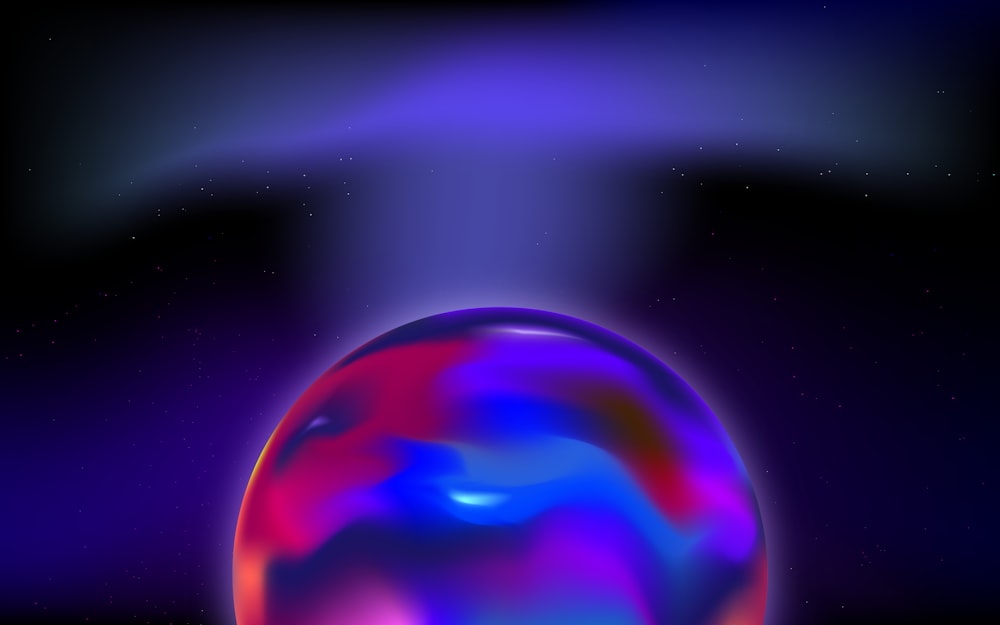 an abstract image of a sphere in the dark