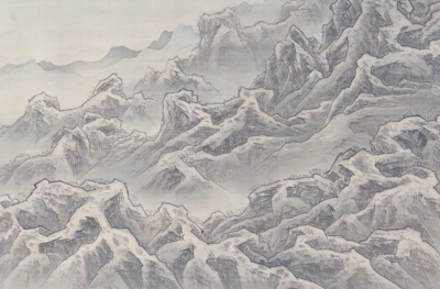 A delicate watercolor painting capturing the misty peaks of Patagonia at dawn.