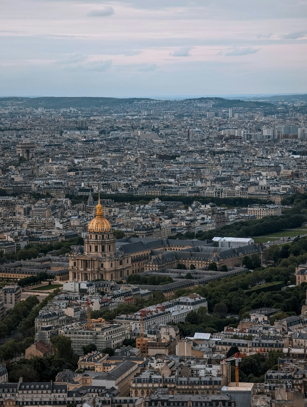 a view of the city of paris from the top of the eiffel tower