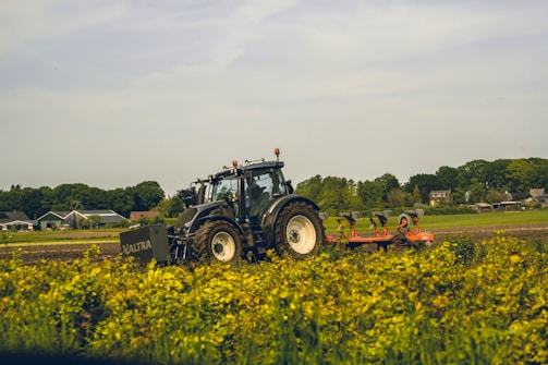 Valtra BM 110 working on a farm.