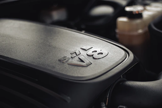 a close up of the engine of a car