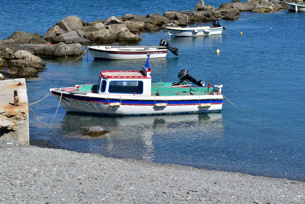 a small boat in a body of water