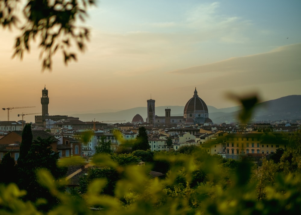 a view of a city from a distance