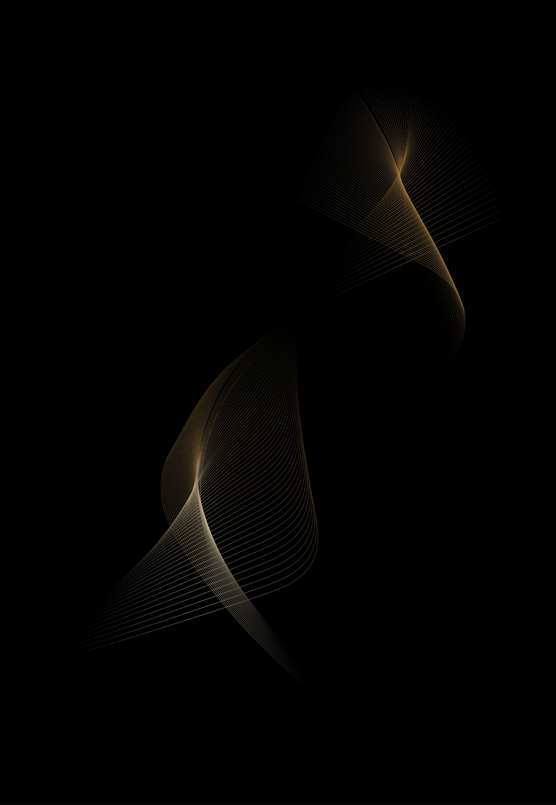 a black background with a white swirl on it