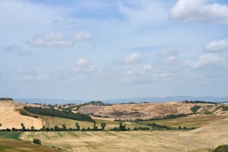 Traditional Lithuanian countryside with rolling fields under a soft morning sky.