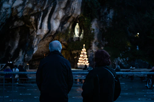 A quiet moment of reflection with candles lit inside the centre’s peaceful chapel.