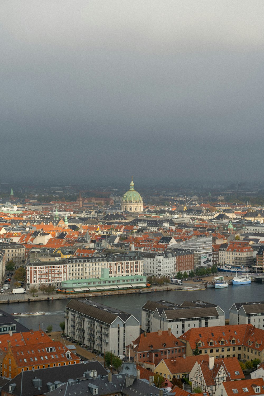 a view of a city from a high point of view