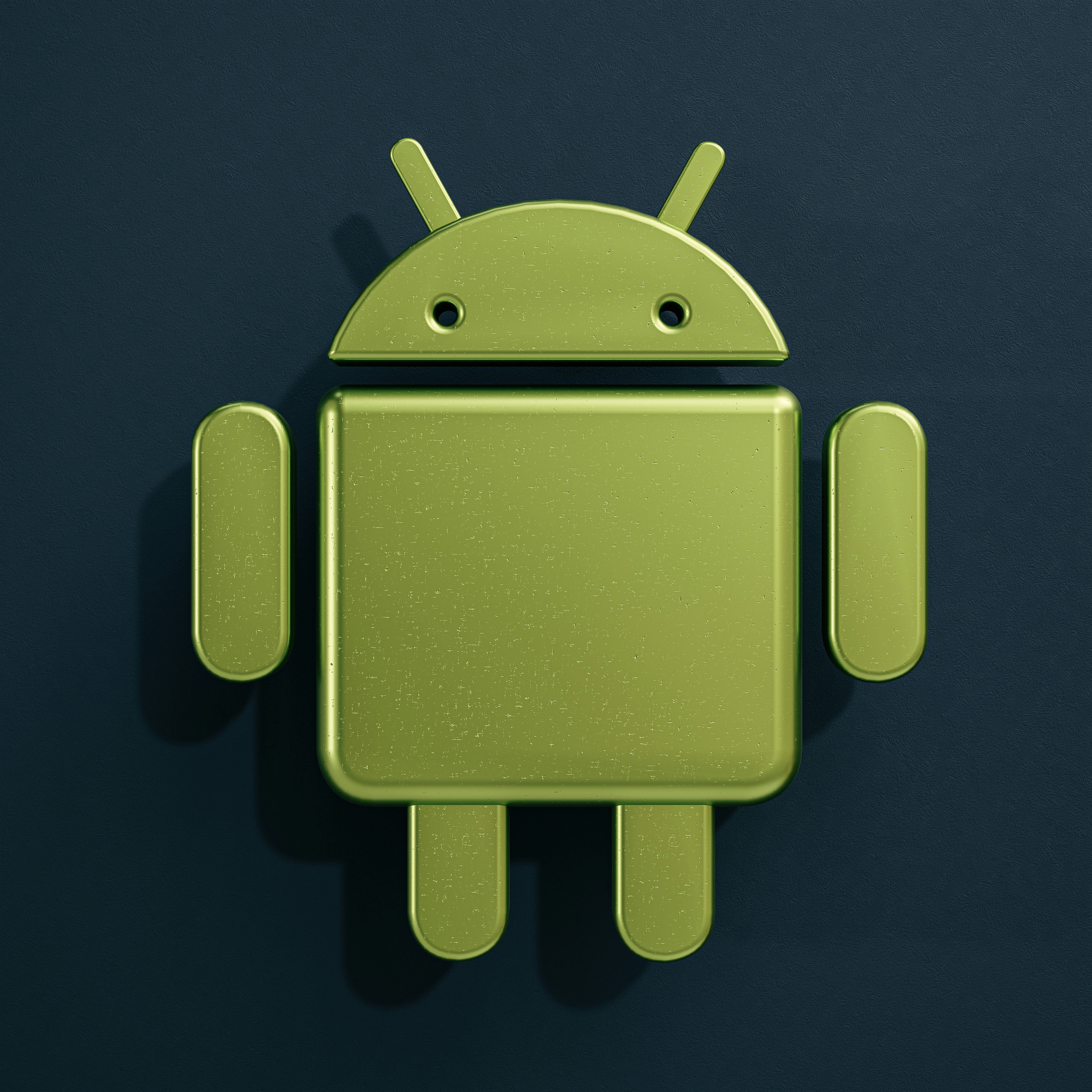 Android 3D logo black background