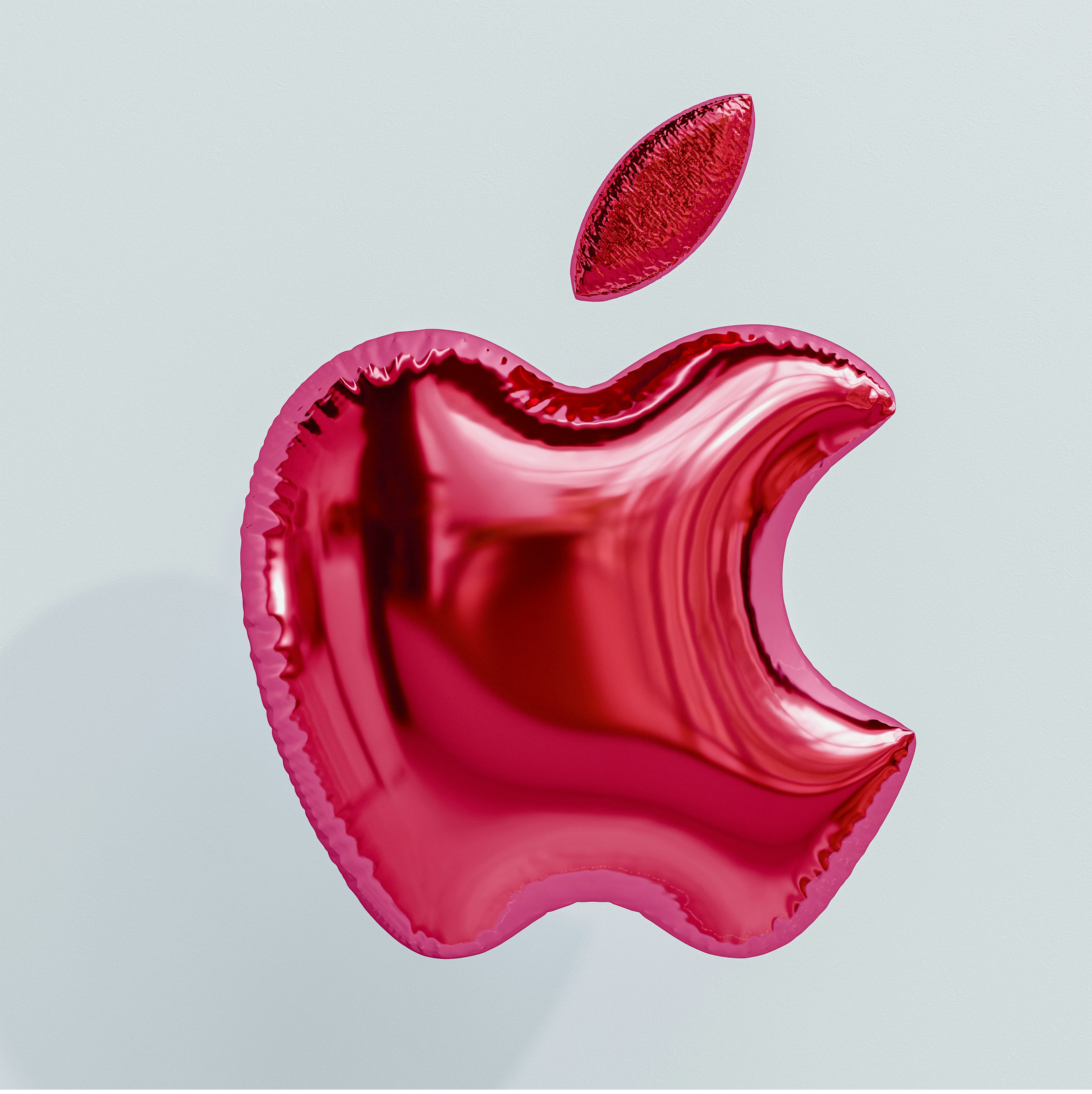 Apple logo balloon on a white background