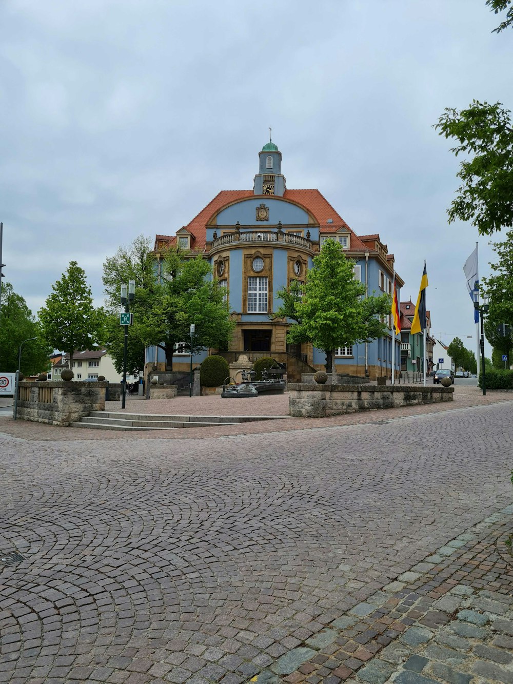 a large building with a clock tower on top of it