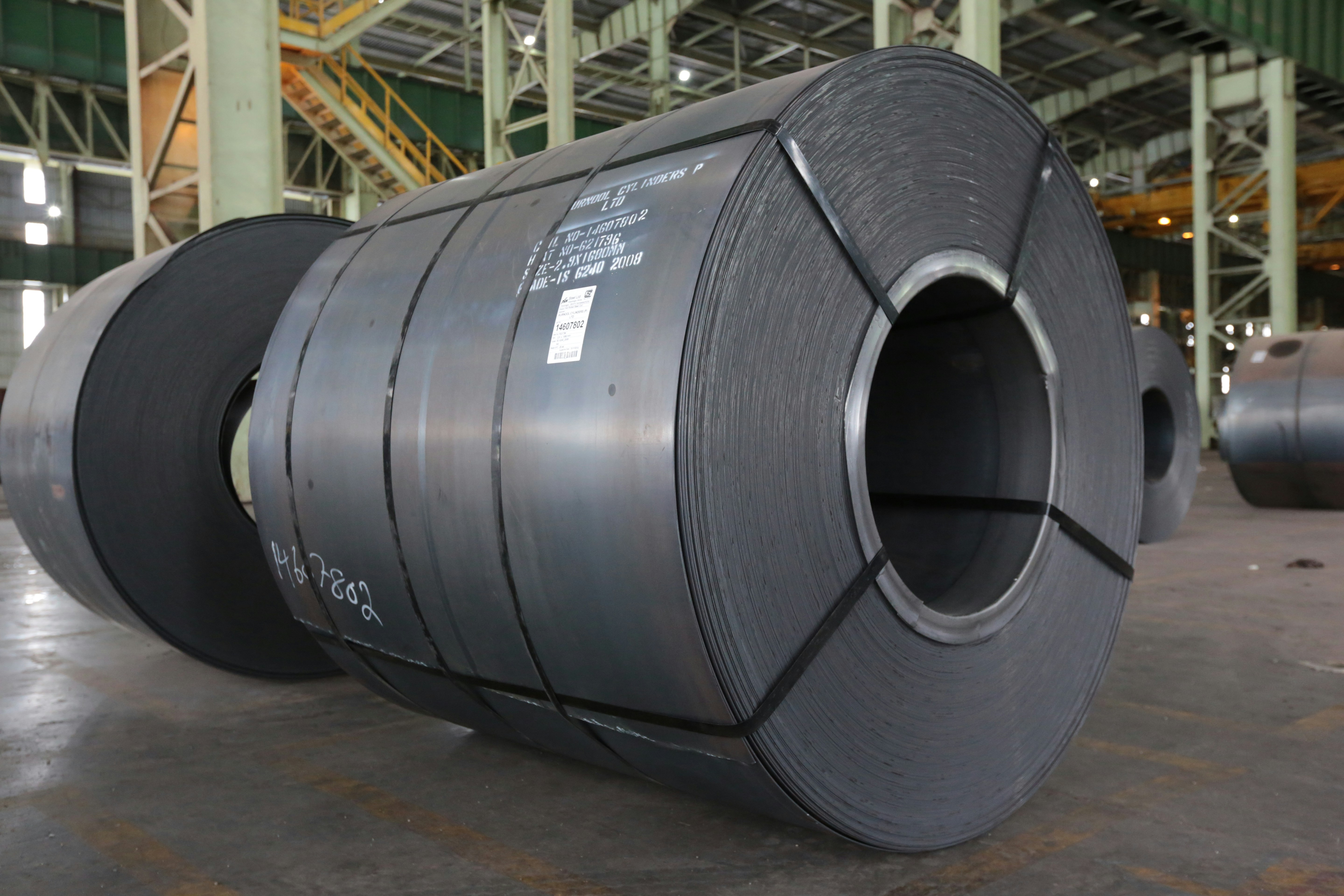 Steel industrial warehouse structure background
