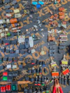 A bright, organized display of electrical wires and cables in a hardware store aisle.