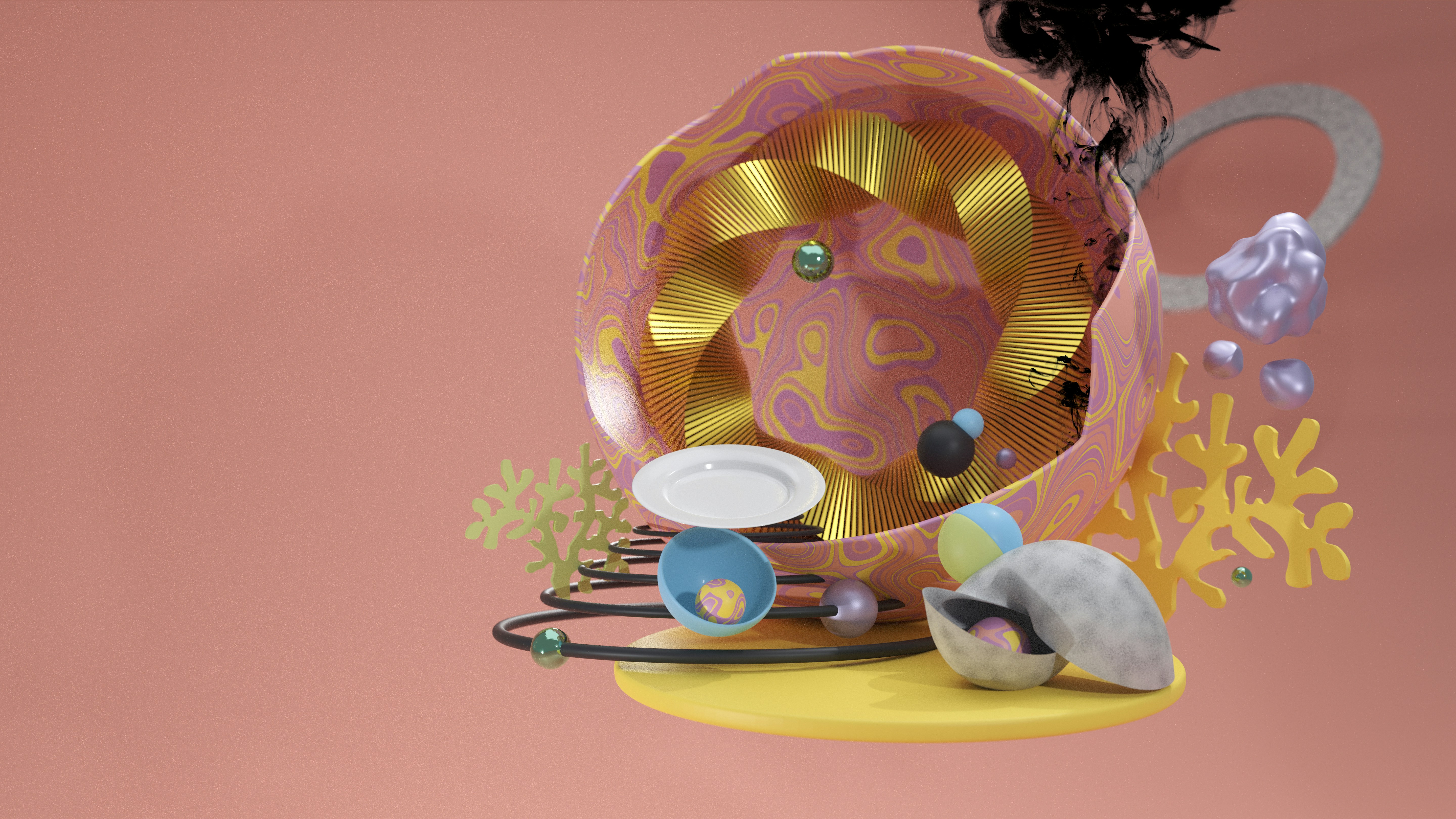 uma imagem gerada por computador de um mouse de computador