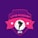 A purple background features a pink emblem with the words 'Latin Academy' at the top. The emblem contains a black outline map of South America overlaid on a soccer ball pattern. Below the map is the year 2015 in white. Two white stars are placed on either side of the soccer ball.