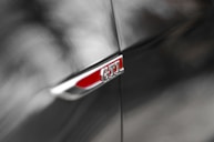 a close up of the emblem on a car