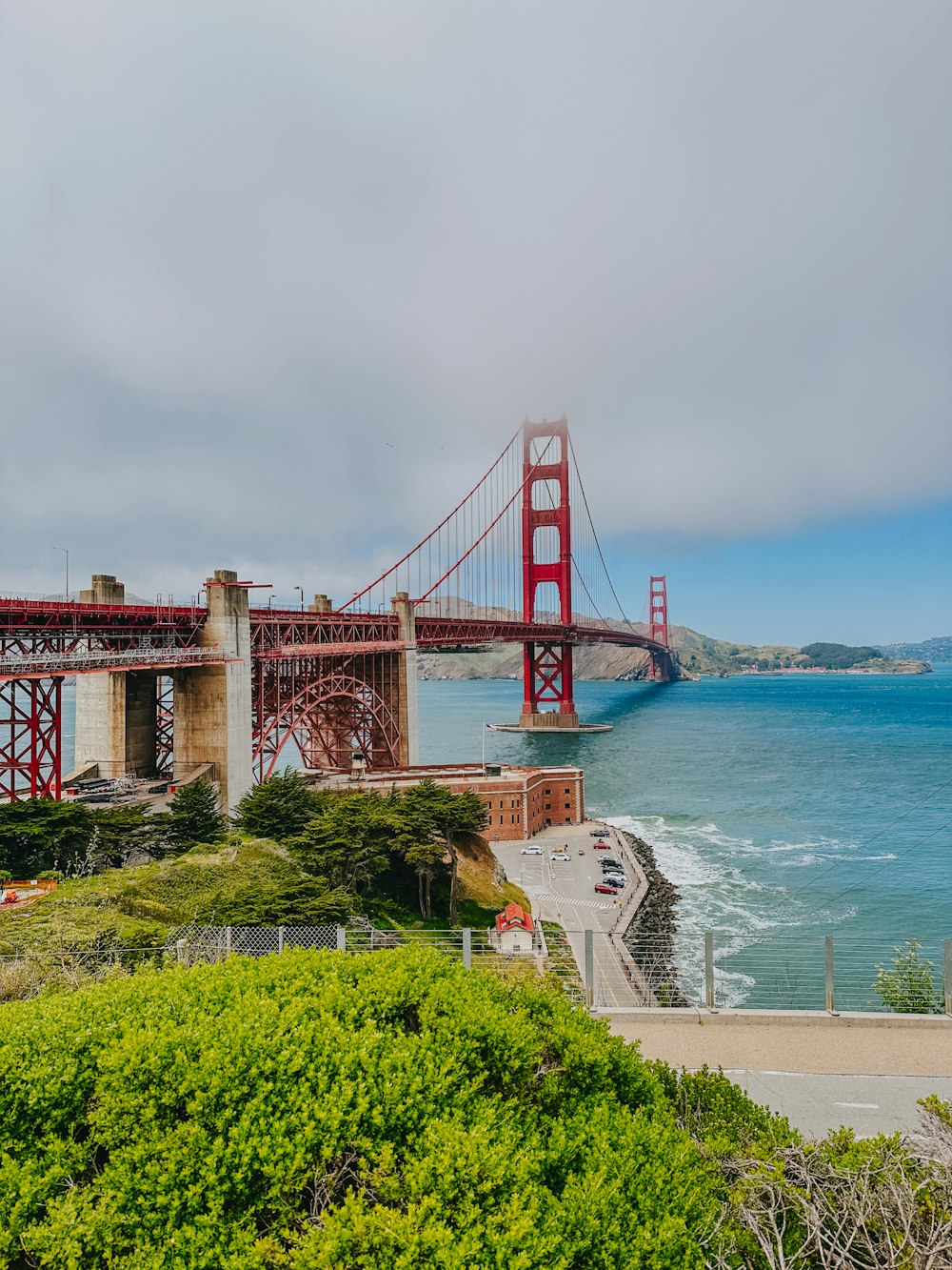 a view of the golden gate bridge in san francisco