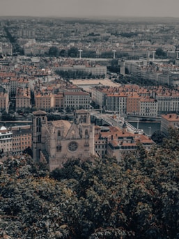 a view of a city from a high point of view