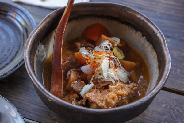 Hearty Japanese vegetable and broth stew