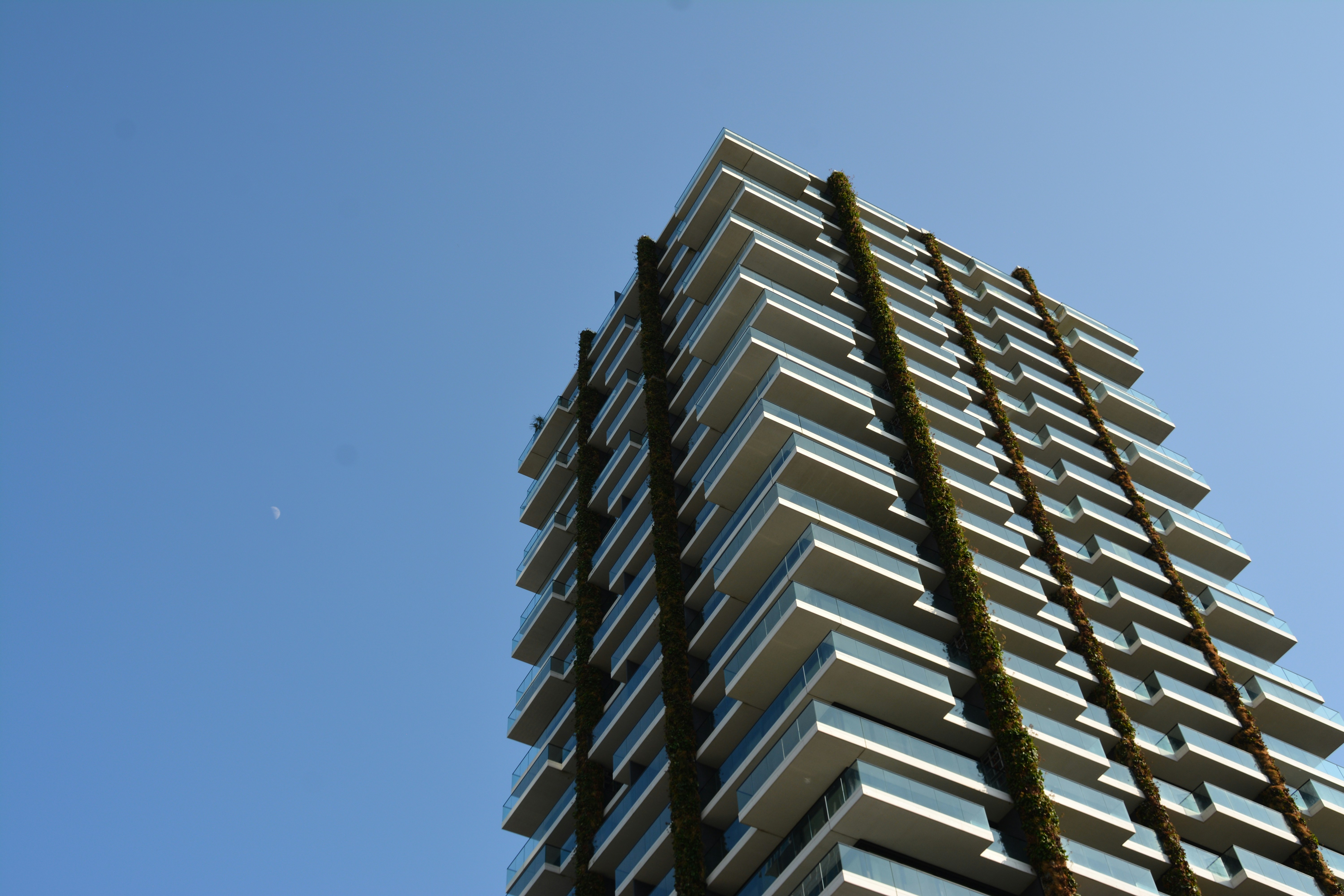 a very tall building with lots of windows