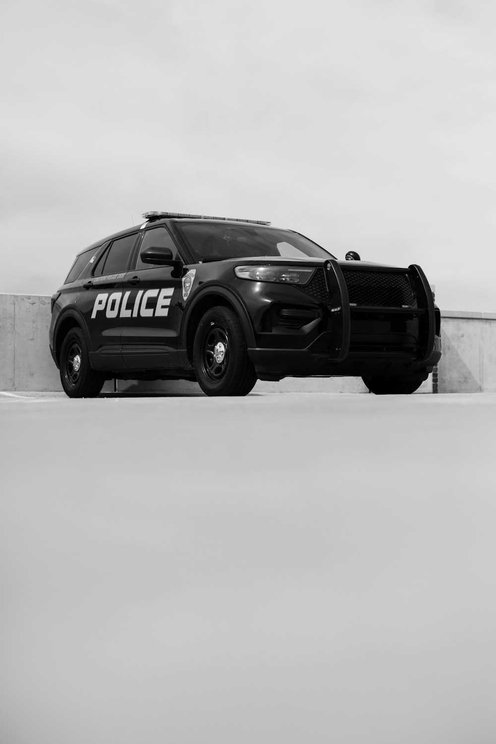 a police car parked on the side of the road