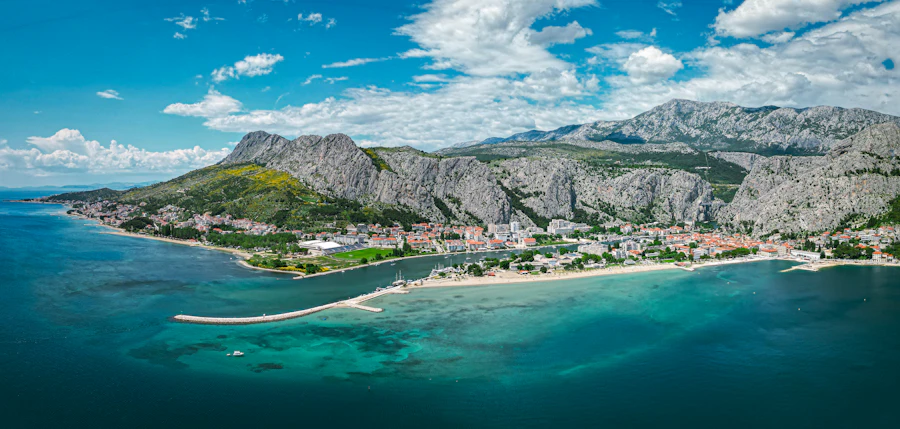A small island in the Adriatic from above