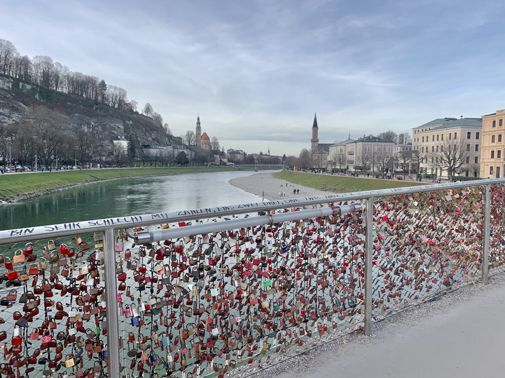 a bridge with a bunch of padlocks attached to it