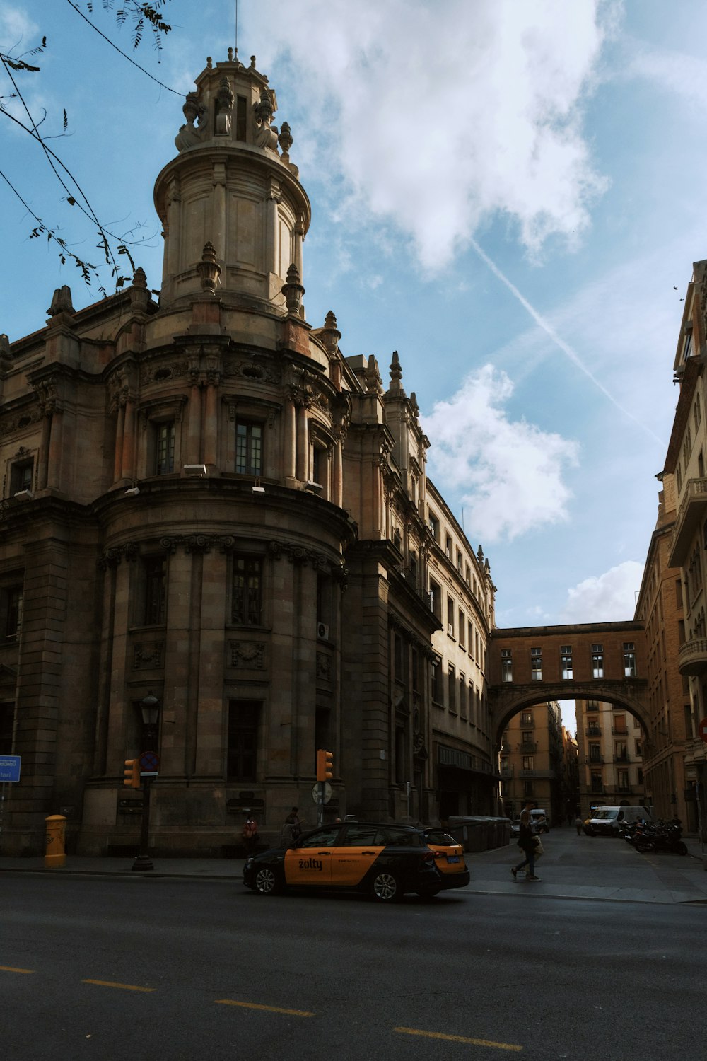 a large building with a clock tower on top of it